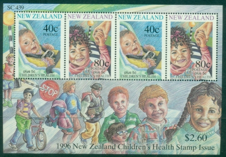 New-Zealand-1996-Health-Stamps-MS-MUH