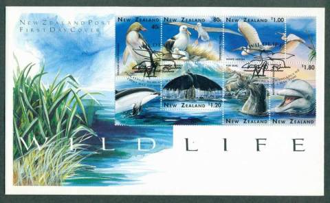 New-Zealand-1996-Wildlife-Block-FDC-Lot28106