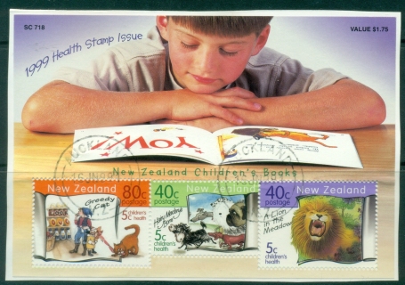 New-Zealand-1999-Childrens-Health-Childrens-Books-MS-on-piece-FDI