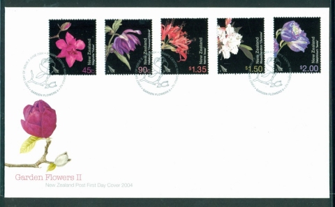 New-Zealand-2004-Garden-Flowers-FDC-Lot19001