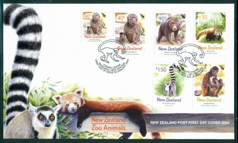 New-Zealand-2004-Zoo-Animals-FDC-Lot18988