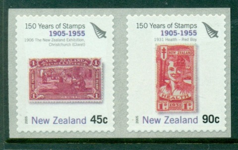 New-Zealand-2005-Stamp-Anniversary-PS-1955-MUH-Lot17682