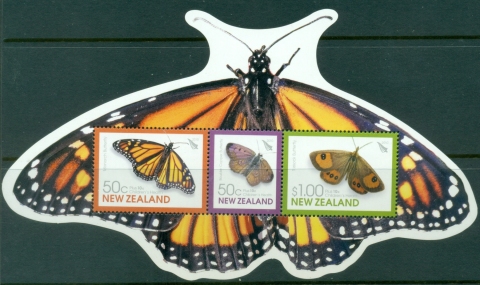 New-Zealand-2010-Childrens-Health-Stamps-Butterflies-MS-MUH
