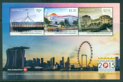 New-Zealand-2015-The-50th-Anniversary-of-Bilateral-Relations-with-Australia-Singapore-Joint-Issue-with-Australia-Singapore-MS-MUH