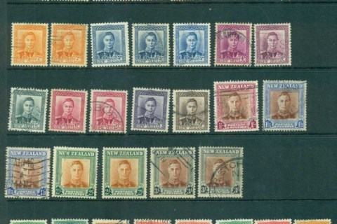 New-Zealand-1938-47-KGVI-Assorted-inc-Officials-FU-lot71545