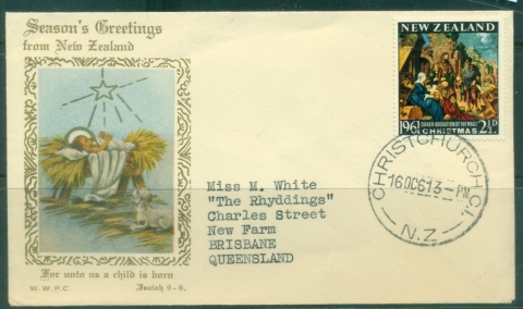 New-Zealand-1961-Xmas-FDC