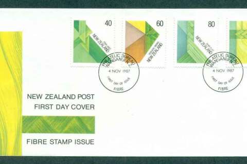 New-Zealand-1987-Fibres-FDC-lot50429