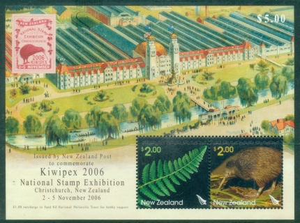 New-Zealand-2006-International-Stamp-Exhibition-KIWIPEX-2006-Christchurch-New-Zealand-MS-MUH