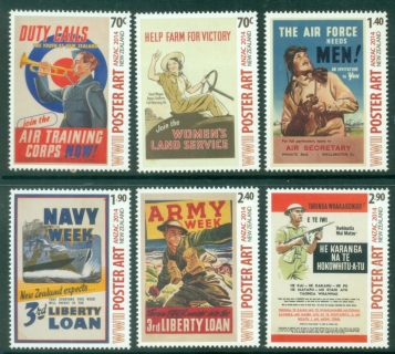 New-Zealand-2014-ANZAC-WWII-Poster-Art-MUH