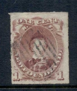 Newfoundland-1876-79-Prince-Edward-VII-rouletted-1c-FU