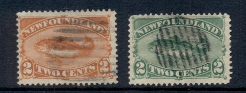 Newfoundland-1880-96-Codfish-2c-Green-Orange-FU