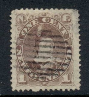 Newfoundland-1880-96-QV-Pictorial-1c-Prince-of-Wales-violet-brown-FU