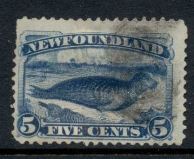 Newfoundland-1880-96-QV-Pictorial-5c-Blue-Seal-FU