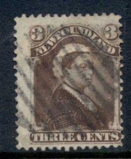 Newfoundland-1880-96-Queen-Victoria-3c-umber-brown-FU