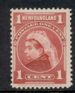 Newfoundland-1897-1901-1c-QV-carmine-rose-MLH