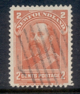 Newfoundland-1897-1901-Edward-VII-2c-vermillion-FU