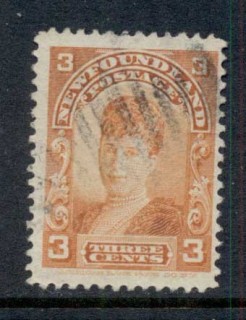 Newfoundland-1897-1901-Pictorials-Queen-Alexander-orange-3c-FU