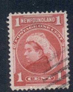 Newfoundland-1897-1901-Pictorials-Queen-Victoria-1c-carmine-rose-FU