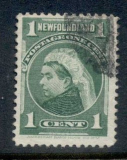 Newfoundland-1897-1901-Queen-Victoria-1c-green-FU