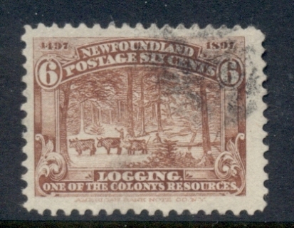 Newfoundland-1897-Pictorials-Logging-6c-FU