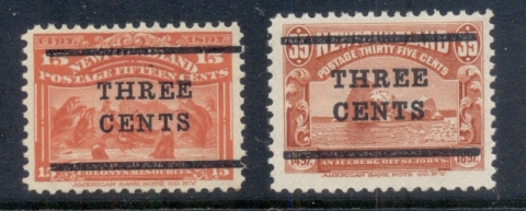 Newfoundland-1920-3c-on-15c-Scarlet-TyII