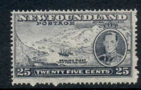 Newfoundland-1937-KGVI-Pictorial-25c-MUH