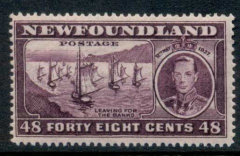 Newfoundland-1937-KGVI-Pictorial-48c-MUH