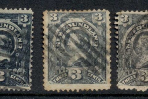 Newfoundland-1890-QV-3c-3xshades-tones-FU