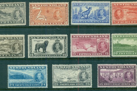 Newfoundland-1937-KGVI-Coronation-Pictorials-MLH