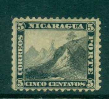 Nicaragua-1862-5c-Mountain-peak-MHH-lot43150