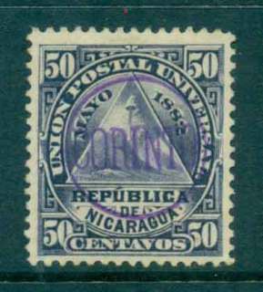 Nicaragua-1882-5c-Seal-of-Nicaragua-Used-CORINTO-Lot46760