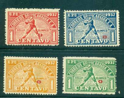 Nicaragua-1937-central-American-Caribbean-Games-MLH-lot43148