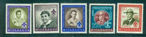 Nicaragua-1957-Boy-Scouts5-no-Airs-MLH-lot43168