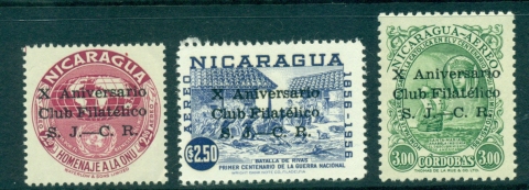 Nicaragua-1960-San-Jose-Philatelic-Club-Opt-MUH-lot35493