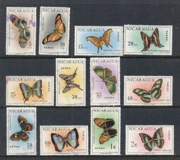 Nicaragua-1967-Insects-Butterflies-FU