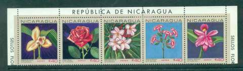 Nicaragua-1967-National-Flowers-Str-MLH-lot43224