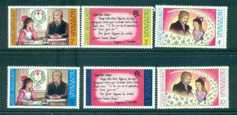 Nicaragua-1973-Xmas-6-no-Airs-MLH-lot43173