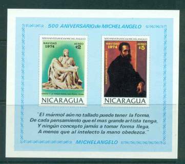 Nicaragua-1974-Xmas-MS-MUH-lot43185