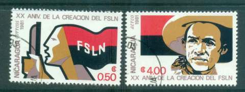 Nicaragua-1981-FSLN-Anniv-CTO-lot43178