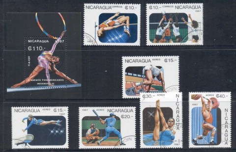 Nicaragua-1987-Pan-American-Games-MS-CTO