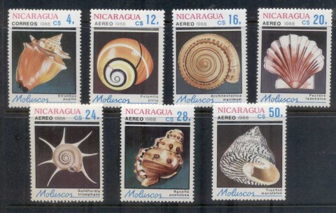 Nicaragua-1988-Seashells-MUH