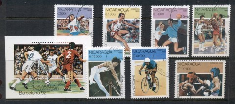 Nicaragua-1990-Summer-Olympics-MS-CTO