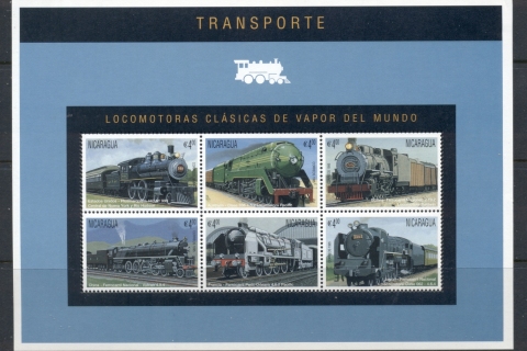 Nicaragua-1995-Trains-MS-MUH