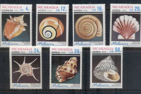 Nicaragua-1988-Seashells-MUH
