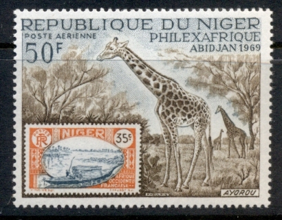 Niger 1969 Philexafrique, giraffes