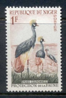 Niger 1959-60 Crested Cranes 1f