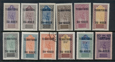 Niger 1921-26 Camel & Rider Opt Asst + surch Niger 1921-26 Camel & Rider Opt Asst + surch