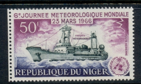 Niger 1966 World Meterological day, Ship