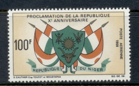 Niger 1968 Republic 10th Anniv.