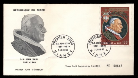 Niger 1965 Pope John XXIII FDC